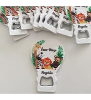 İsme Özel Balon  Açacak Magnet- Doğum Günü Magneti - Safari Açacak Magnet