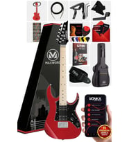 Maxword DE-150RD Maple Klavye HH Manyetik Yüksek Kaliteli Elektro Gitar Seti