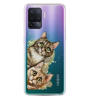Kılıfland Oppo Reno 5 Lite Kılıf Silikon Resimli Kapak Cat's Stok 1123