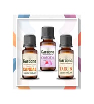 Sandal + Orkide + Tarçın ( Oda Kokusu Aroma Terapi Buhurdanlık / Difüzör Yağı ) 3 Adet x 10 MLl