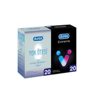Durex Yok ötesi Ulltra Kaygan 20'li + Extreme 20'li Prezervatif