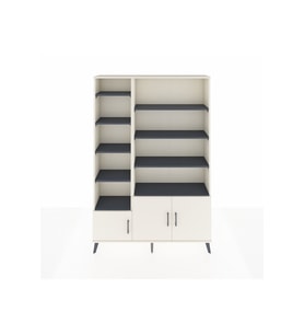 Arges Dolap 10 Raflı 3 Kapaklı 132x30x195 Aytaşı-Aytaşı/Antrasit