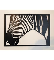 3mm Ahşap Siyah MDF Zebra Duvar Panosu 50*35