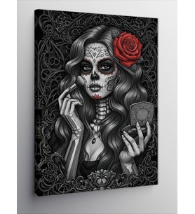 Kanvas Tablo Gotik Makyajlı Kadın