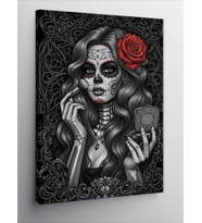 Kanvas Tablo Gotik Makyajlı Kadın