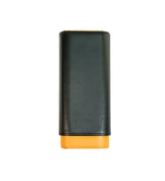 Cohiba Sarı Siyah Üçlü Deri Puro Kılıfı