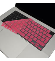 Macbook Air Pro Klavye Kılıfı UK(EU) İngilizce M1-M2-M3 A2681 A2941 A2442 A2485 A2992 A2991 (Açık Pembe)