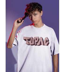 Tupac Rapper Sırt Baskılı Unisex Oversize Şarkıcı Tişört