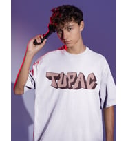 Tupac Rapper Sırt Baskılı Unisex Oversize Şarkıcı Tişört