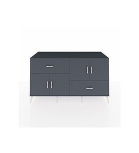 Kronos Konsol 3 Raflı 2 Çekmeceli 4 Kapaklı 176x59x99 Antrasit-Antrasit
