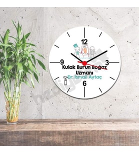 Kulak Burun Boğaz Uzmanı Duvar Saati 001