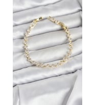 Kare Zirkon Taşlı Gold Renk Pirinç Su Yolu Kadın Bileklik 5886 - HPSBYI3122-7347