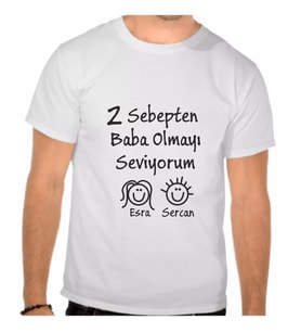 Baba Olmayı Seviyorum Tişört (Beyaz)