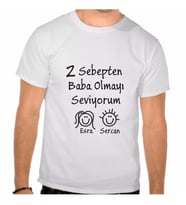 Baba Olmayı Seviyorum Tişört (Beyaz)