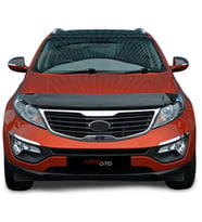 Kia Sportage 2011 - 2015 Ön Kaput Koruyucu Rüzgarlığı Piano Black 3.2 mm Kalın Plastik