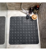 Kare Masajlı Silikon Banyo & Duş Kaydırmazı Antrasit Renk Gp-150 Gp-1502