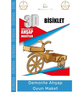 #MaketOyun Eğitici Eğlenceli Lazer Kesim 3mm MDF Boyanabilir 3D Puzzle Demonte Ahşap Oyun Maket