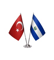 El Salvador İkili Masa Bayrağı