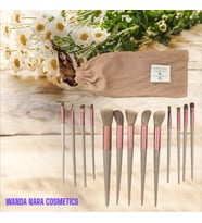 Wanda Nara Cosmetics Profosyonel Premium Beauty Kahve-Gri Makyaj Aplikatör Fırçası Seti