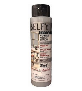 Rich Selfy Decor Vernikli Boya 500 cc 5866 MARJİNAL GRİ 