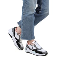 U.S.POLO ASSN HUSKY 4FX BEYAZ SİYAH COMFORT CASUAL ANATOMİK SPOR AYAKKABISI (Beyaz-Siyah)