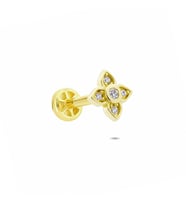 Glorria Altın Yonca Tragus Piercing