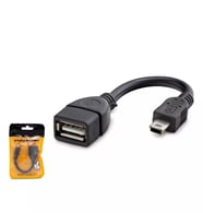 Hadron HDX7557 Mini USB 5-Pin to USB Dişi OTG Çevirici Adaptör Siyah