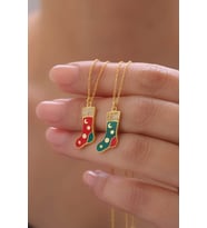 925 Ayar Gümüş Noel Charm Kolye