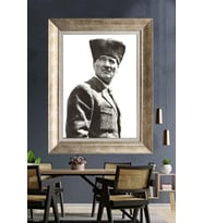 Gümüş Çerçeveli Atatürk Tablo za453