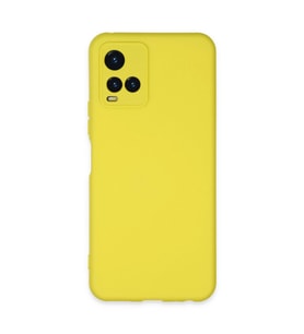 Vivo Y21s Kılıf Nano İçi Kadife Silikon - Sarı