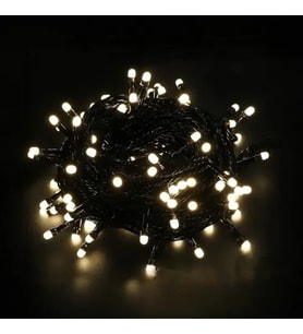 10M 100 Led Boncuk Lamba Gün Işığı Siyah Kablo
