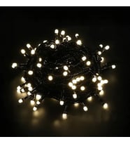 10M 100 Led Boncuk Lamba Gün Işığı Siyah Kablo