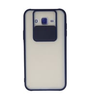 Samsung Galaxy J7 Kılıf Palm Buzlu Kamera Sürgülü Silikon - Lacivert