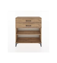 Arges Şifonyer Tek Raflı 2 Çekmeceli 88x30x96 Çam-Çam