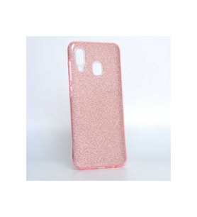 Samsung Galaxy A30 Uyumlu Kılıf Zore Shining Silikon (Rose Gold Altın)