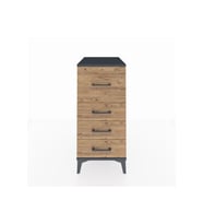 Kronos Komodin 4 Çekmeceli 44x59x96 Antrasit-Çam