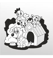 Folyo Sticker Tatlı Hayvanlar 70cm Uzunluk (Karışık)