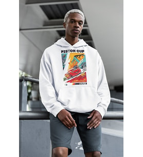 Piston Cup Cars 95 Baskılı Unisex Oversize Arabalar Çizgi Film Hoodie