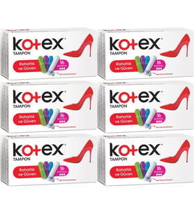 Kotex Tampon Normal 96 Lı Set (6PK*16)