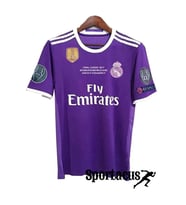 R.Madridd Cardiff 2017 Şampiyonlar Ligi Finali Cristiano Ronaldo Nostalji Forması (KISA) (Mor)