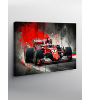 Kanvas Tablo Kırmızı Formula 1 Yarış Arabası
