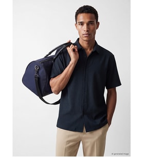LCW Vision Lacivert Regular Fit Erkek Dokulu Gömlek