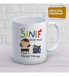 Kişiye Özel İsim Yazılabilir Sınıf Öğretmeni Kupa Bardak