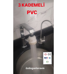 3 Fonksiyonlu Mutfak Lavabo Başlığı 360 Derece Döner Musluk Ucu