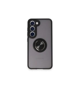 Samsung Galaxy M15 Kılıf Montreal Yüzüklü Silikon Kapak - Siyah