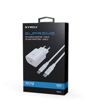 Syrox Pd25t Type-C Başlık Giriş  Type-C Kablolu 25w 3.0 Amper Pd Ev Şarj Aleti
