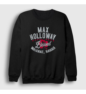 Presmono Unisex Siyah Blessed Mma Ufc Max Holloway Sweatshirt 473971tt