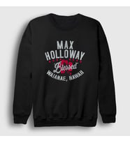 Presmono Unisex Siyah Blessed Mma Ufc Max Holloway Sweatshirt 473971tt