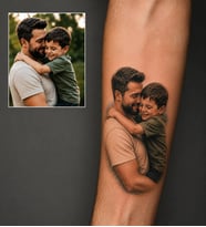 Kişiye Özel 2 Adet 7 Cm x 10 Cm Geçici Dövme Paketi
