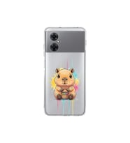 Redmi Note 11R ile Uyumlu Splash Kapibara Tasarımlı Şeffaf Silikon Kılıf
